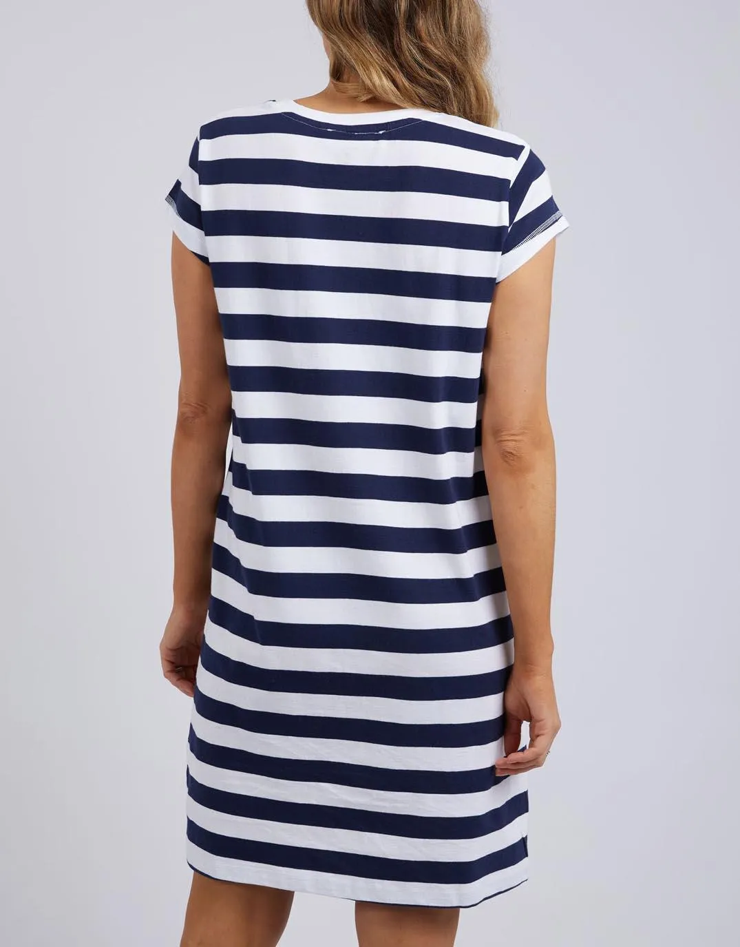 Signature Stripe Tee Dress - Navy/White Stripe