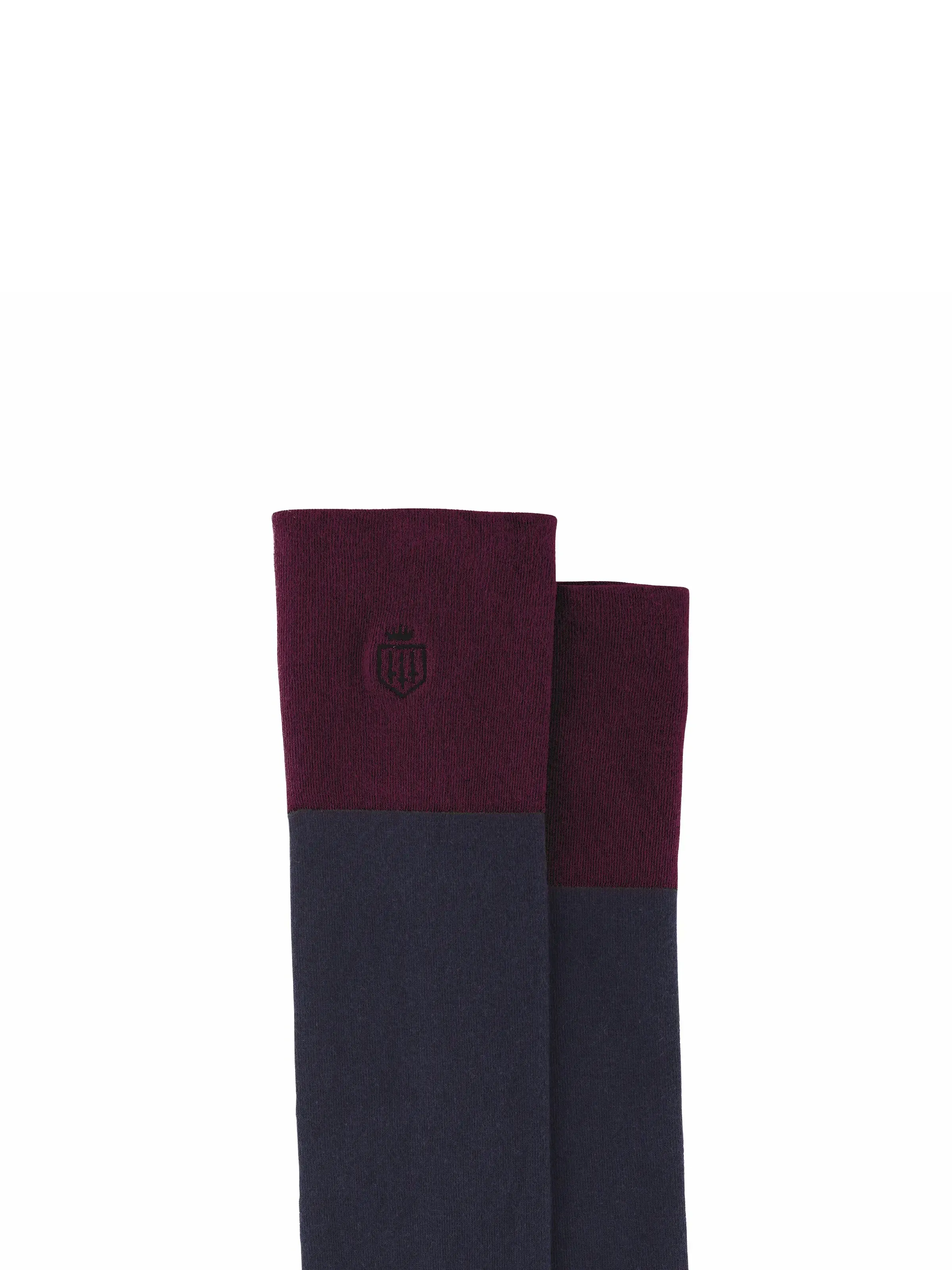 Signature Women's Knee High Socks - Navy & Plum