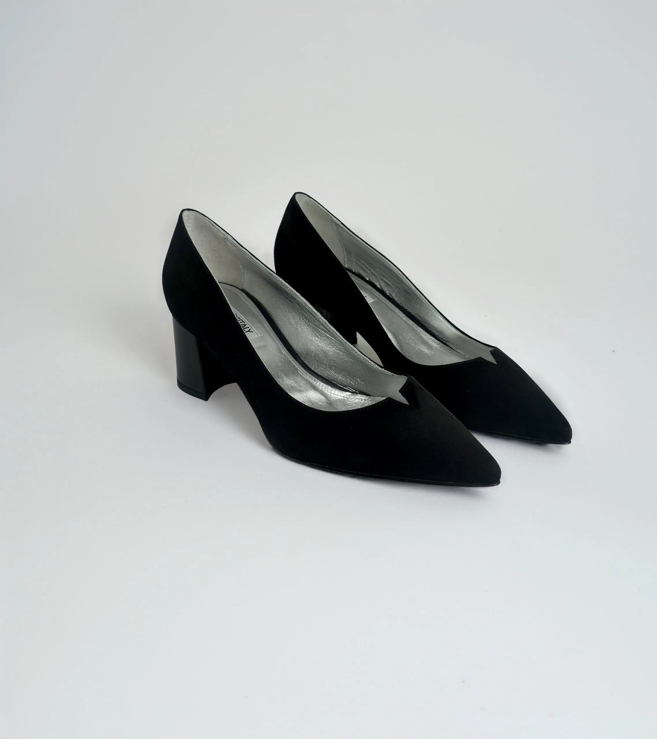 Simona - Suede Leather Block Heel