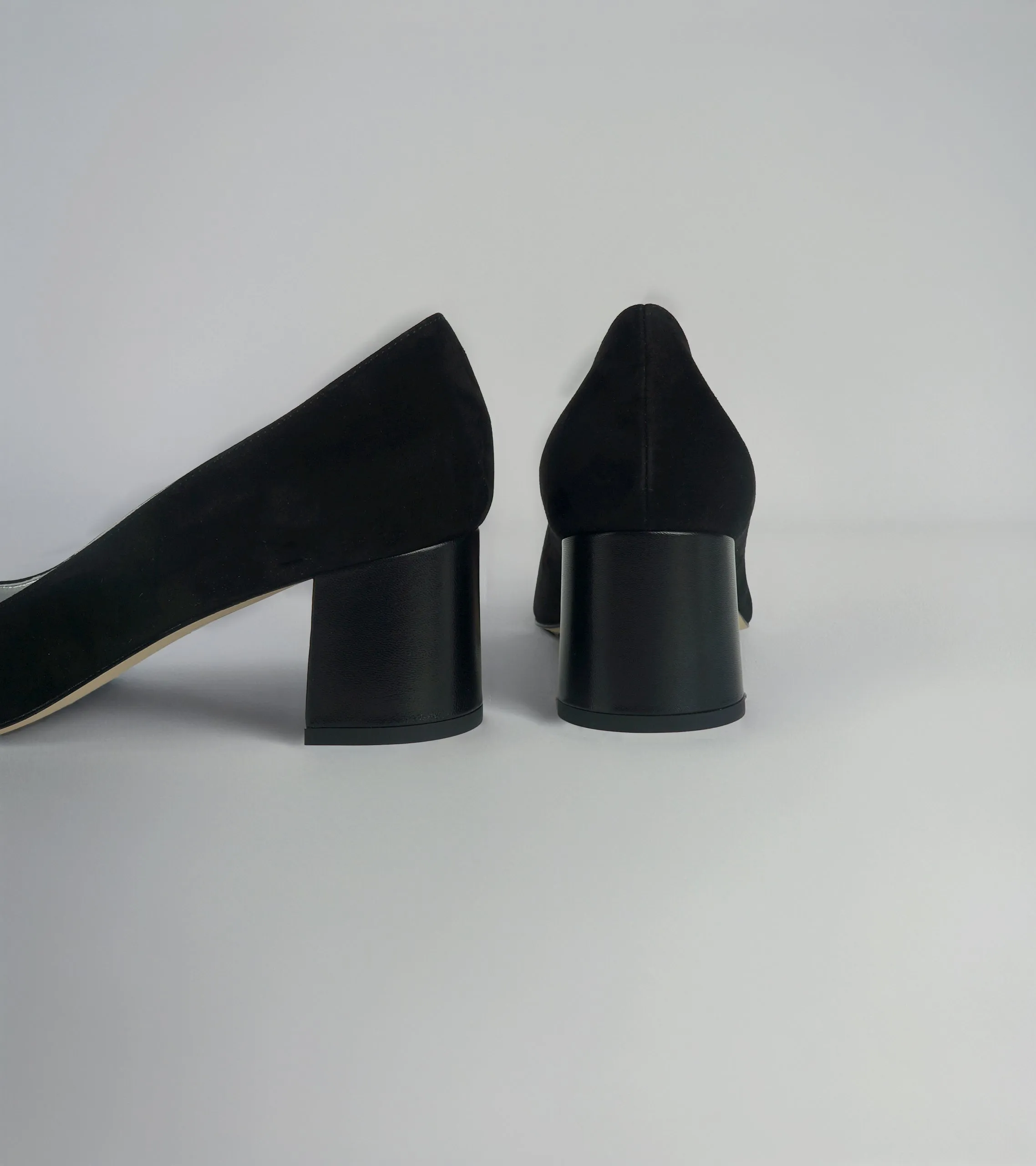 Simona - Suede Leather Block Heel
