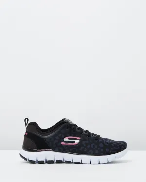 Skechers Flex Power Player Black Leopard