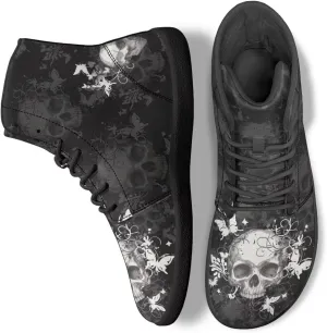 Skull High Top Basketball Barefoot Shoes for Men Women Casual Walking Work Shoes Running Sneakers
