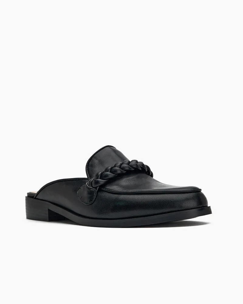 Slip On Backless Braided Comfortable Mules