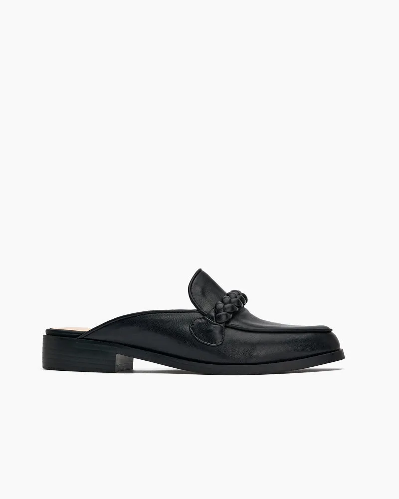 Slip On Backless Braided Comfortable Mules