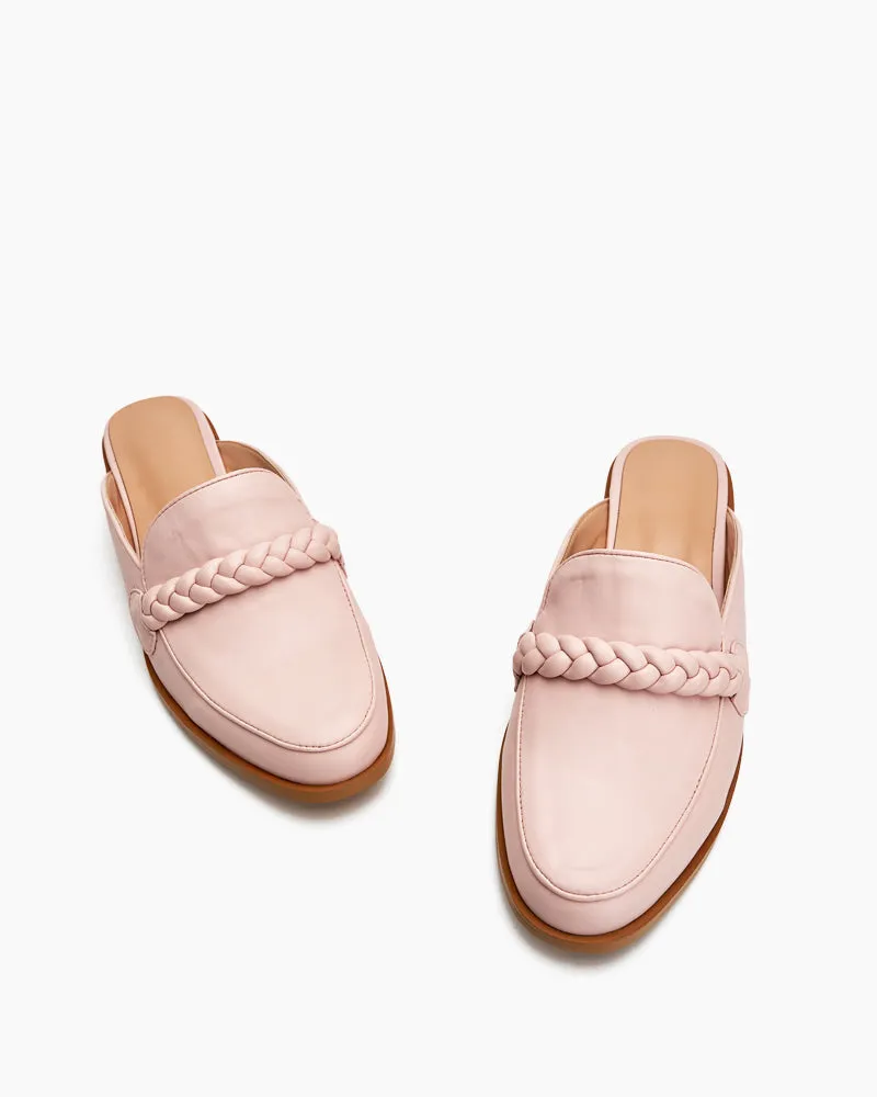 Slip On Backless Braided Comfortable Mules