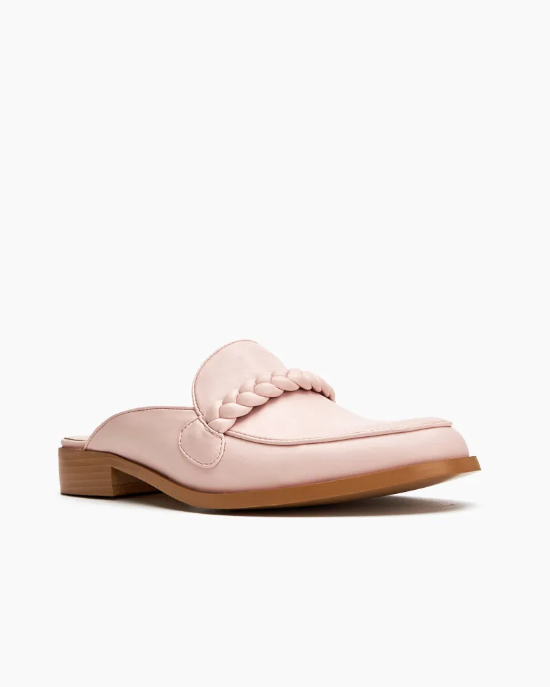 Slip On Backless Braided Comfortable Mules