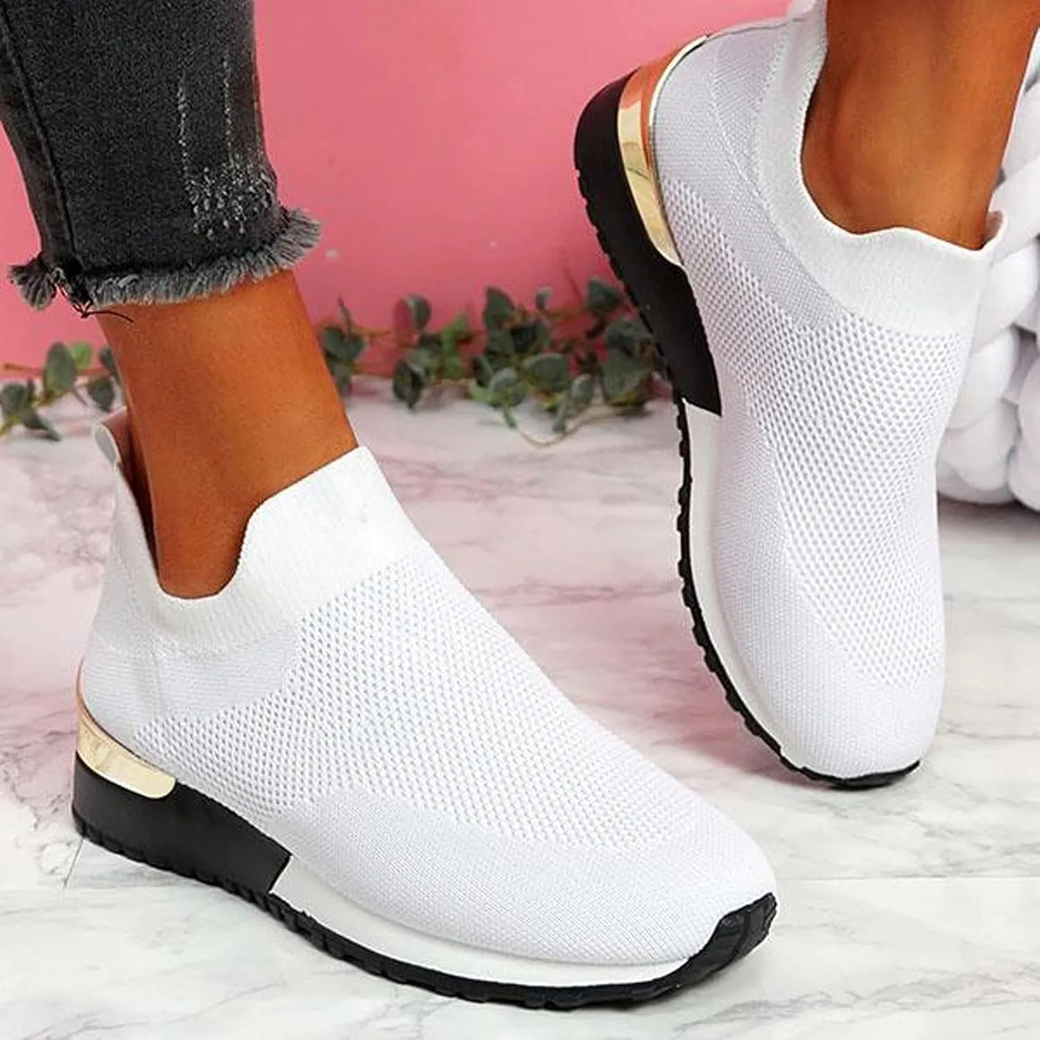 Slip On Sneakers Women Business Casual Shoes for Men Walking Sneakers for Women Barefoot Running Shoes Fashion Sneaker Non Slip Breathable Dress Tennis Shoes for Men