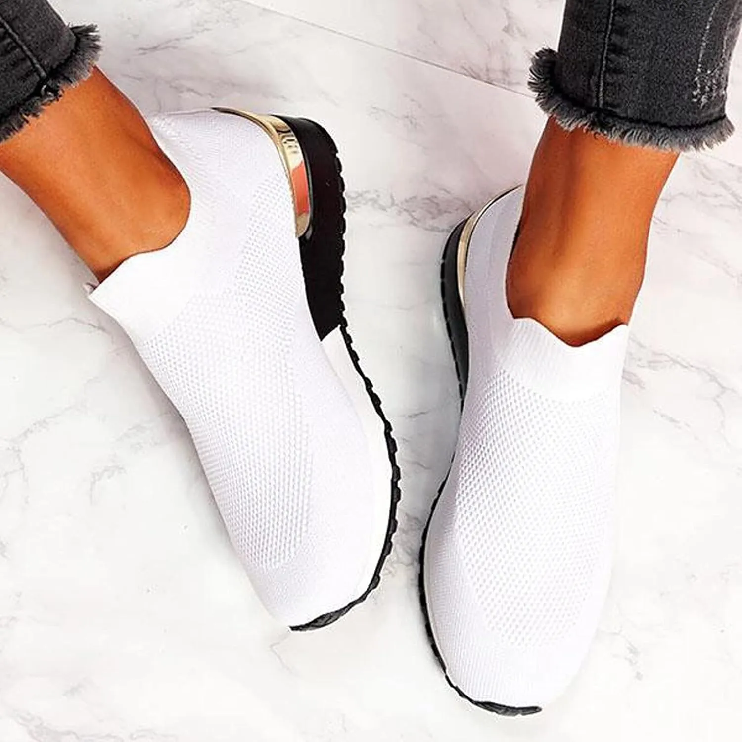 Slip On Sneakers Women Business Casual Shoes for Men Walking Sneakers for Women Barefoot Running Shoes Fashion Sneaker Non Slip Breathable Dress Tennis Shoes for Men