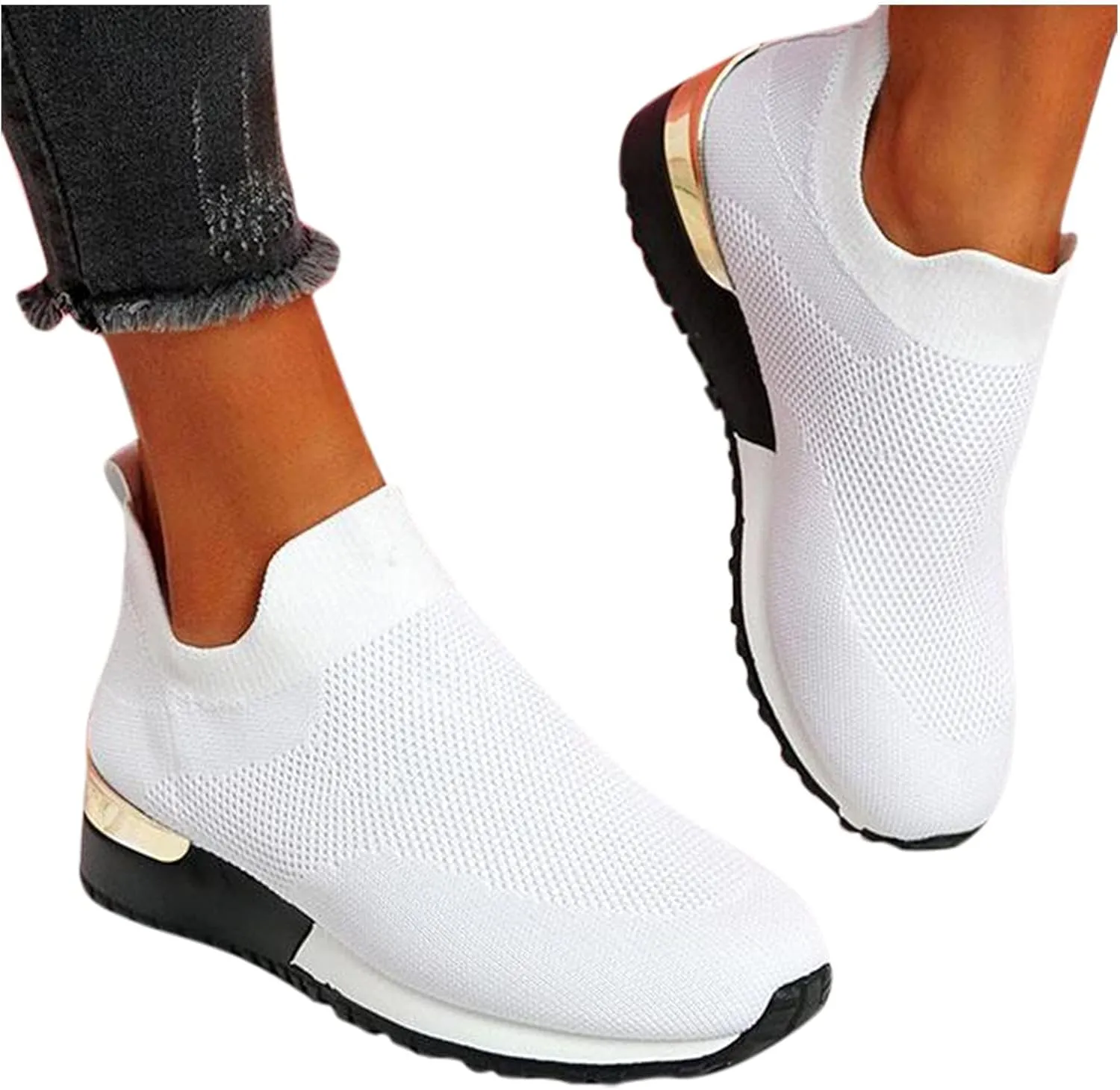 Slip On Sneakers Women Business Casual Shoes for Men Walking Sneakers for Women Barefoot Running Shoes Fashion Sneaker Non Slip Breathable Dress Tennis Shoes for Men