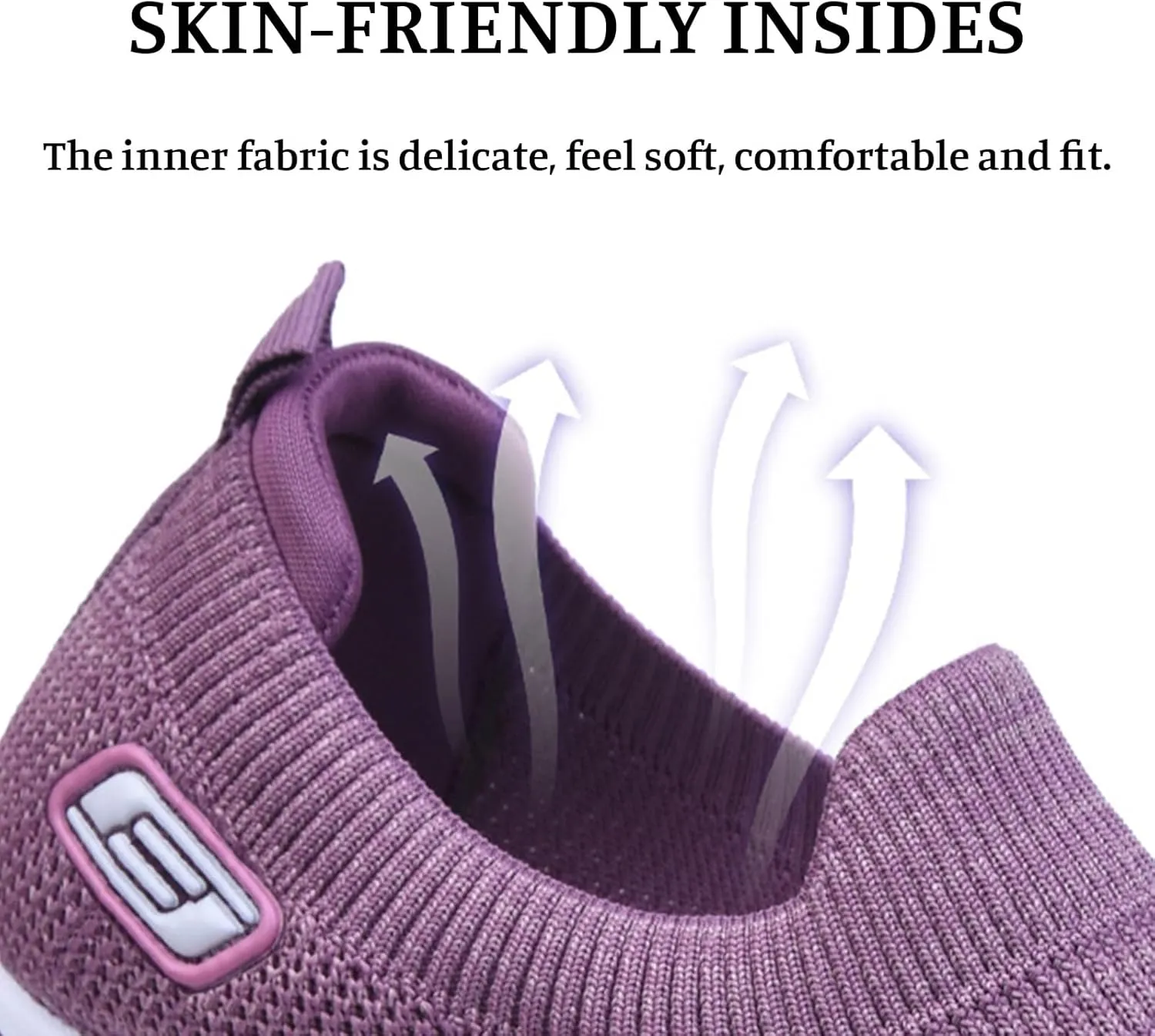 Slip On Walking Shoes for Women Orthopedic Nurse Shoes Hands Free Slip-Ins Go Walk Sneakers Tennis Comfort Wear Orthowear Shoe for Diabetic Neuropathy Plantar Fasciitis Breathable & Comfortable