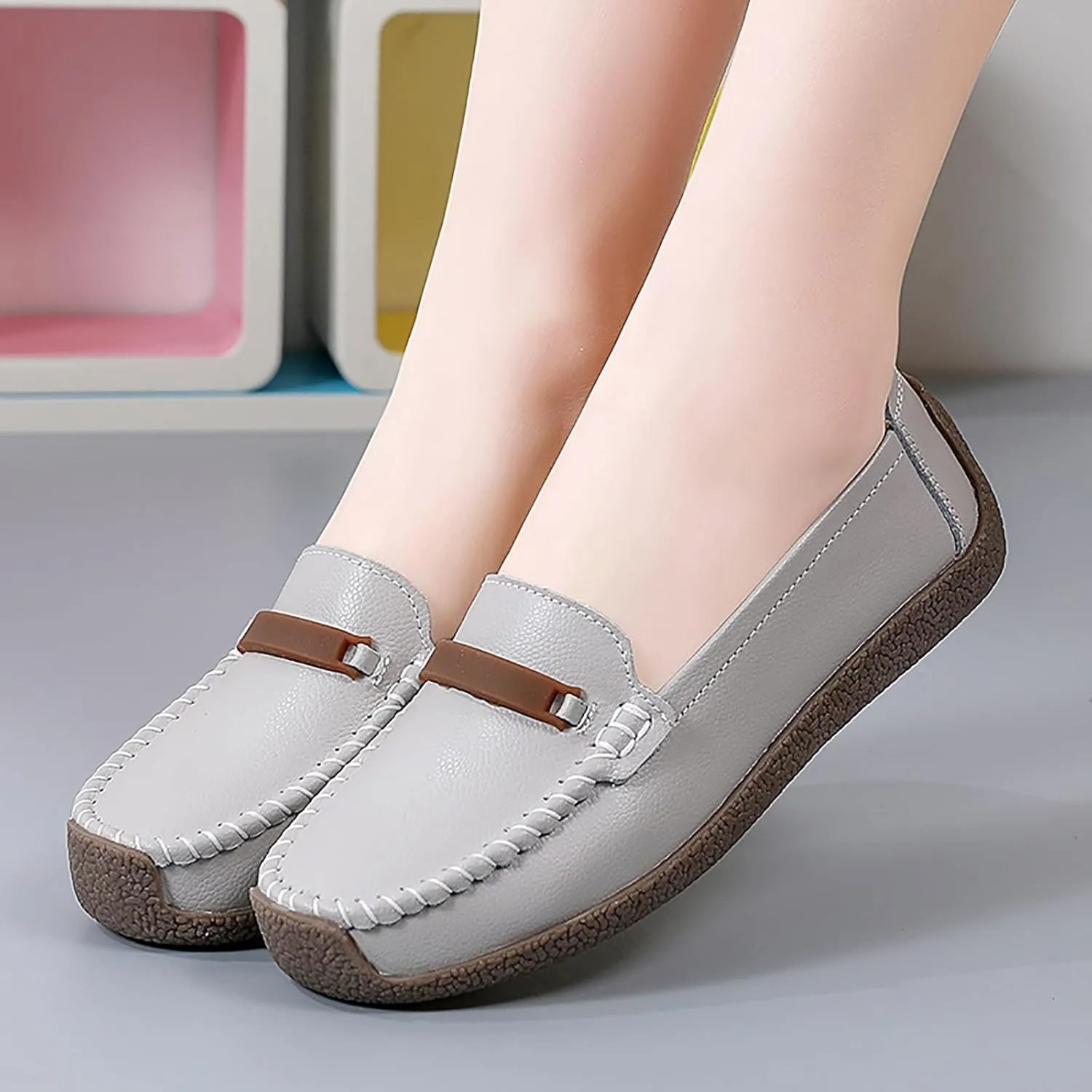 Slip On Women Comfort Walking Flat Loafers Casual Shoes Driving Loafers Walking Business Casual Dress Shoes for