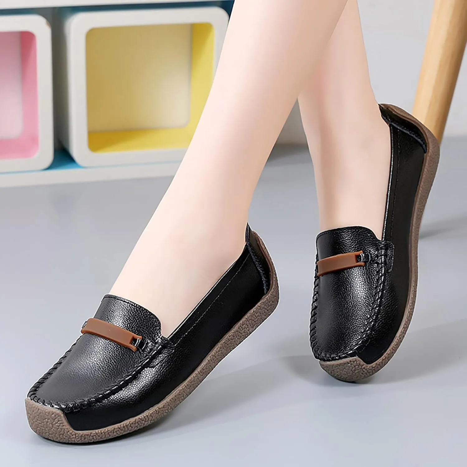 Slip On Women Comfort Walking Flat Loafers Casual Shoes Driving Loafers Walking Business Casual Dress Shoes for