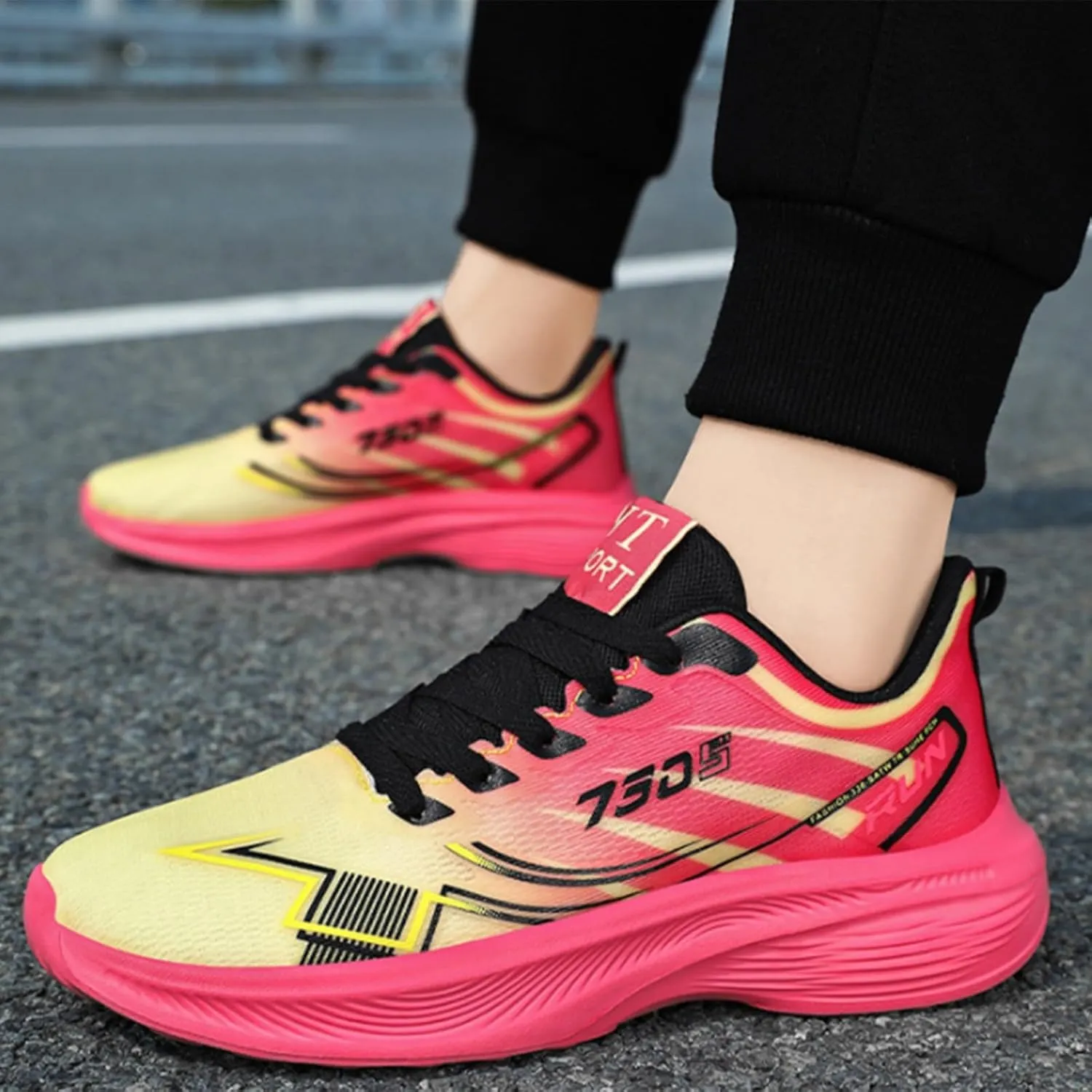 Sneakers for Women Clearance Mens Athletic Shoes Women's White Fashion Sneakers Round Toe Flats Comfortable Women Loafers Comfortable Dress Sneakers Men