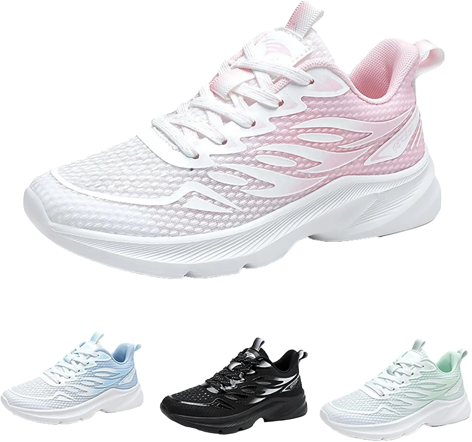Sneakers for Women Mesh Breathable Running Shoes Lace Up Padded Sneakers Waterproof Low Top Walking Shoes
