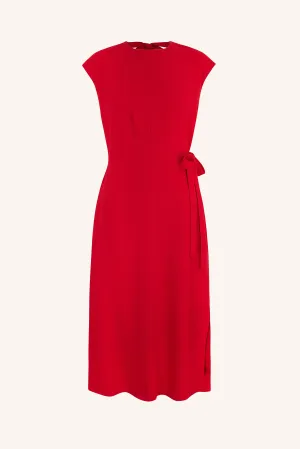 Sofiana Dress Bright Red Viscose Crepe