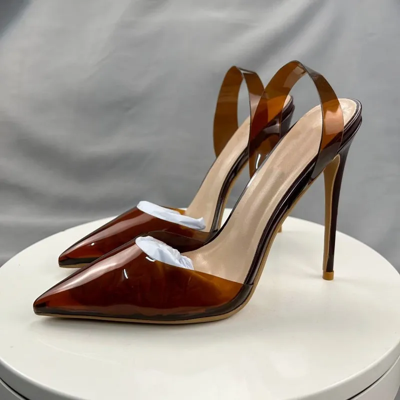 Soft Transparent Women's Slingback High Heel Pumps