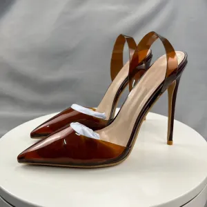 Soft Transparent Women's Slingback High Heel Pumps