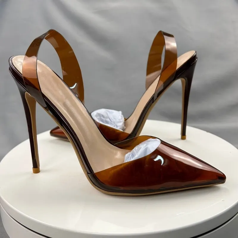 Soft Transparent Women's Slingback High Heel Pumps