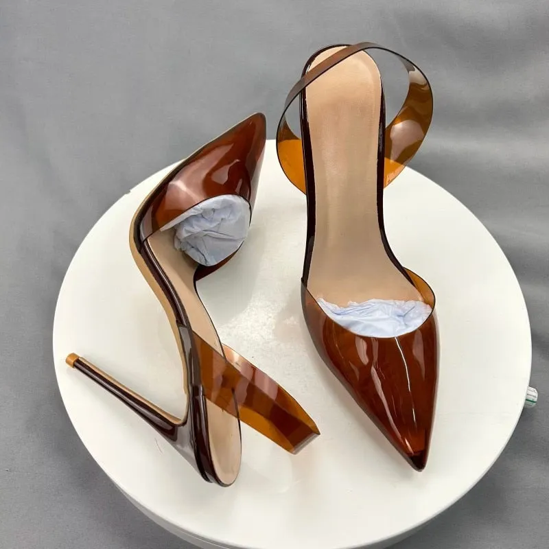 Soft Transparent Women's Slingback High Heel Pumps