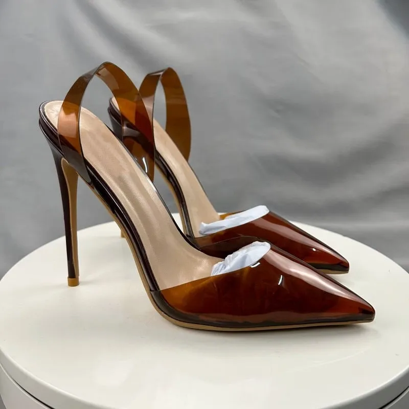 Soft Transparent Women's Slingback High Heel Pumps