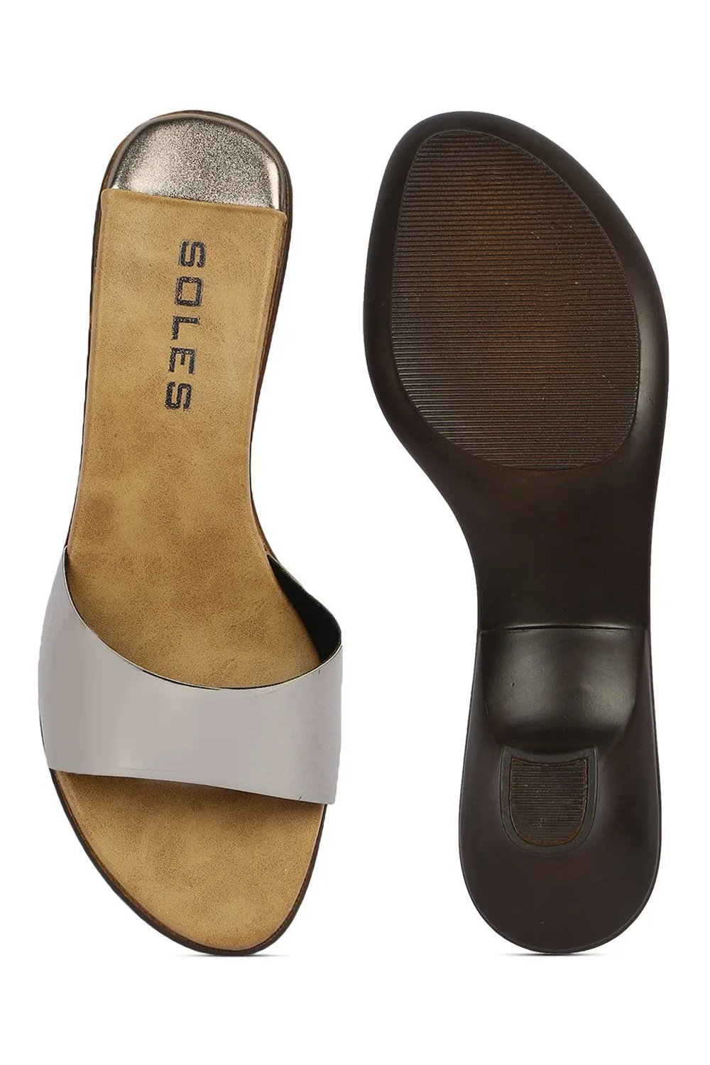 SOLES Shimmering Metallic Heels - Sparkle with Every Step