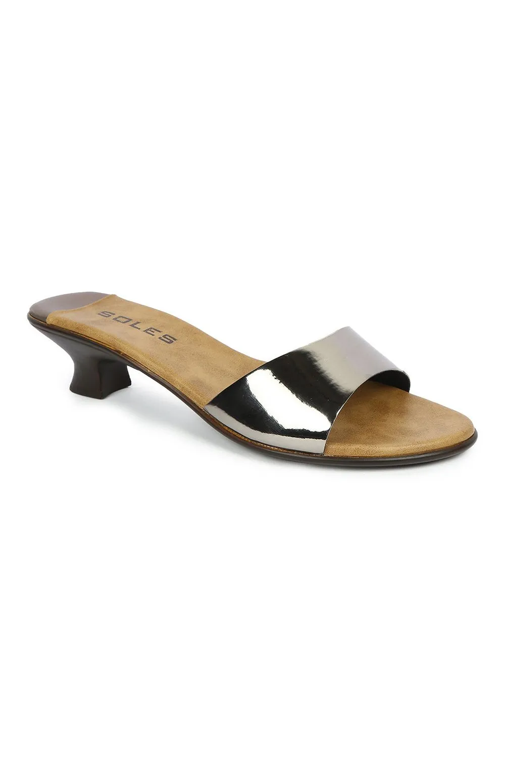 SOLES Shimmering Metallic Heels - Sparkle with Every Step