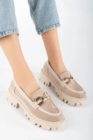 SONO Cream Suede Oxford Women's Shoes