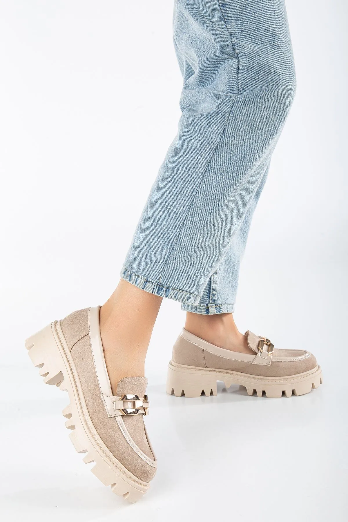 SONO Cream Suede Oxford Women's Shoes