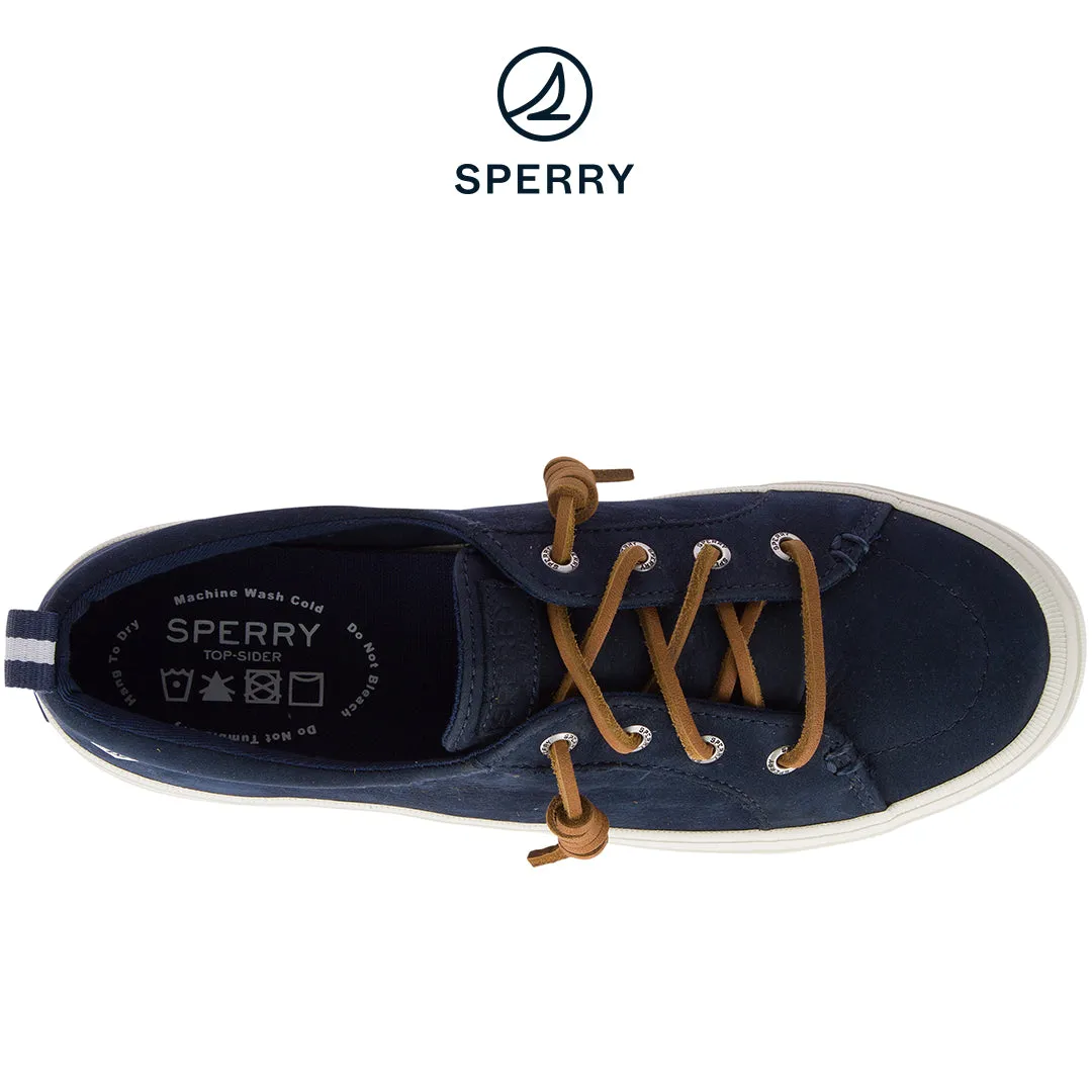 Sperry Women's Crest Vibe Washable Leather Sneakers (Navy)