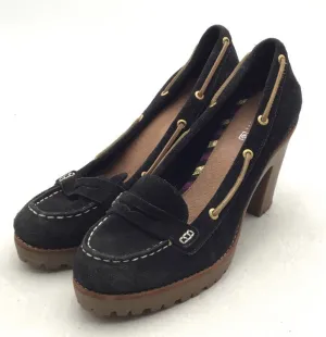 Sperry Women's Darlington 9236159 Black Leather Block Pump Heels - Size 9M