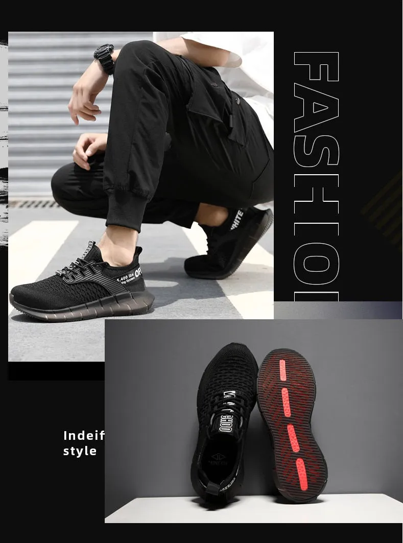 Steel Toe Sports Safety Shoes - Model SS56 - Black Grey