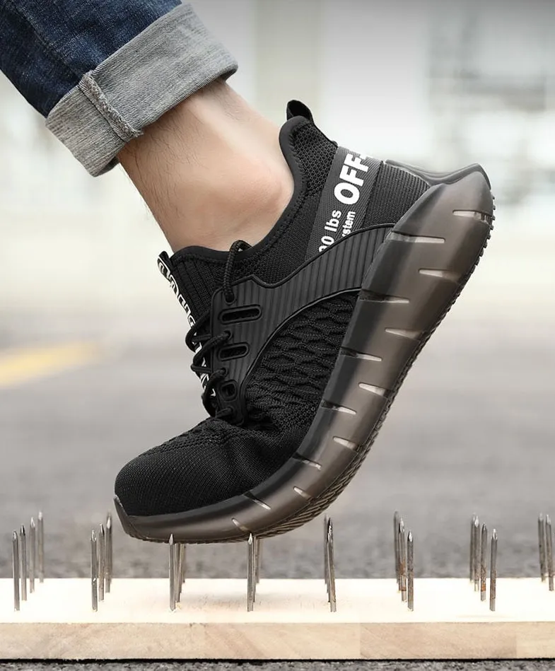 Steel Toe Sports Safety Shoes - Model SS56 - Black Grey