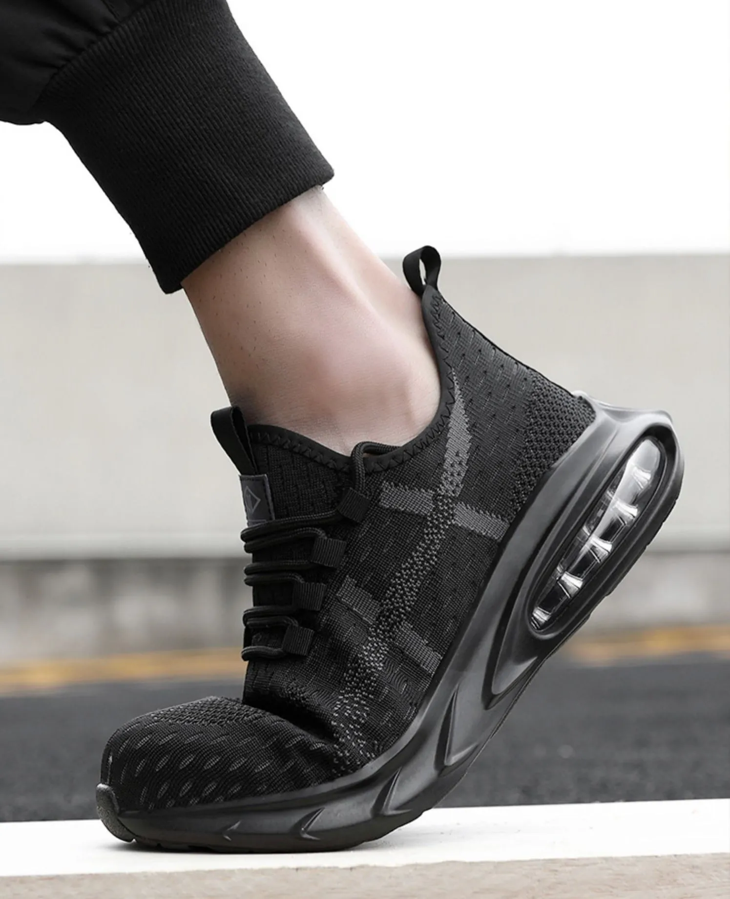 Steel Toe Sports Safety Shoes - Model SS62 - Black