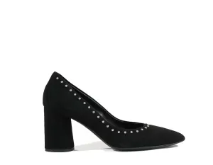 Stefano Stefani Women's Black Stud Suede Pump 7144 40% off