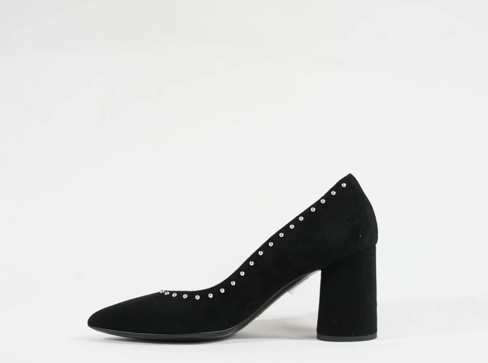 Stefano Stefani Women's Black Stud Suede Pump 7144 40% off