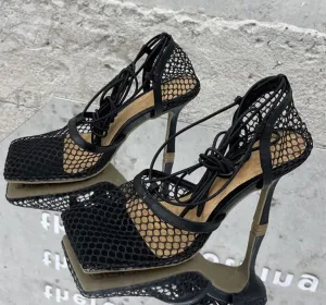 stiletto hollow out shoes