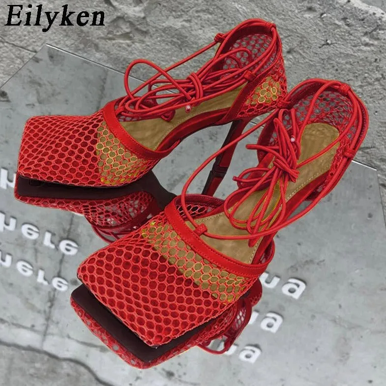 stiletto hollow out shoes