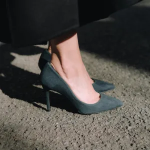 STILETTO VEGA ANTE GRIS OSCURO TACÓN 7,9CM