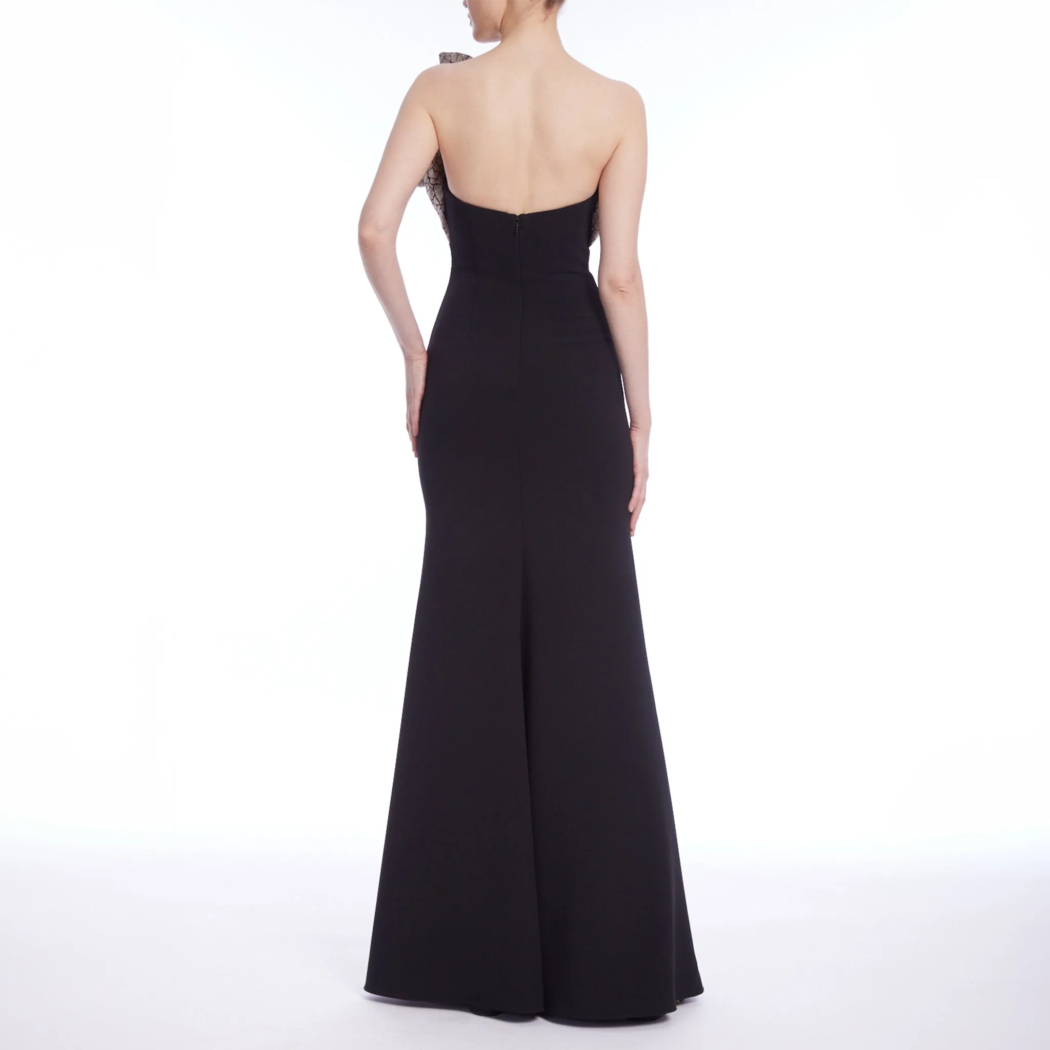 Strapless Gown with Asymmetrical Bodice