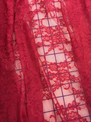 Stretch Lace - 57-inches Wide Dark Red