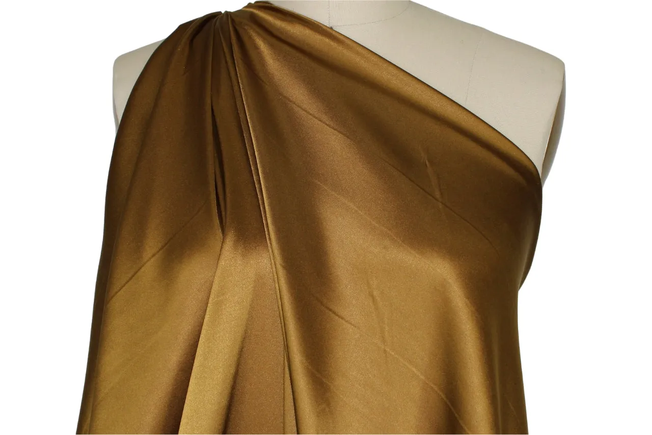 Stretch Silk Charmeuse - Bronze