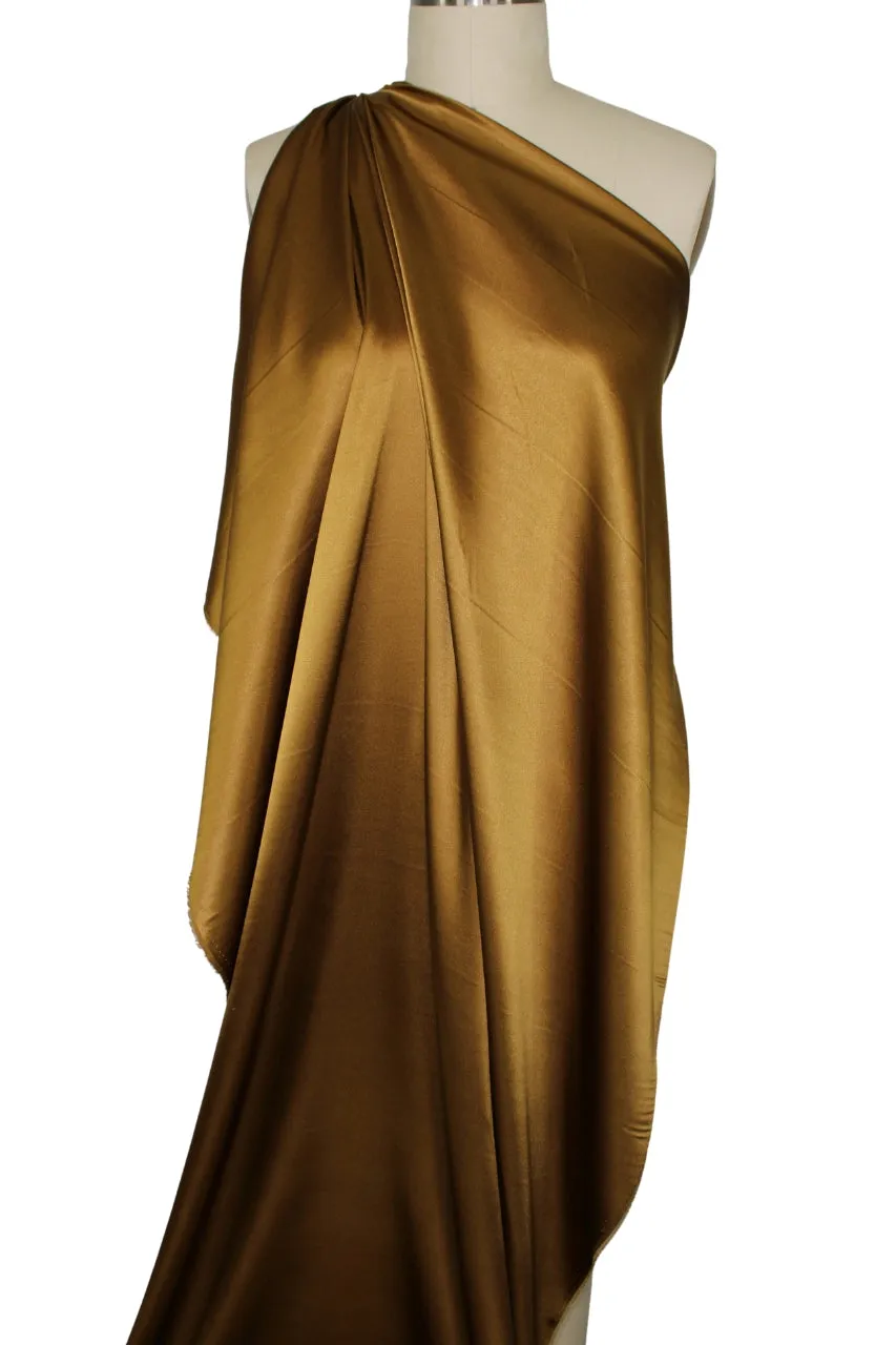 Stretch Silk Charmeuse - Bronze