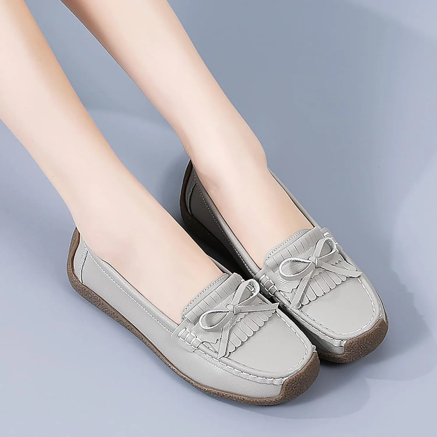 Tassel Decoration Slip On Women Comfort Walking Flat Loafers Casual Shoes Driving Loafers Walking Shoes Wedges