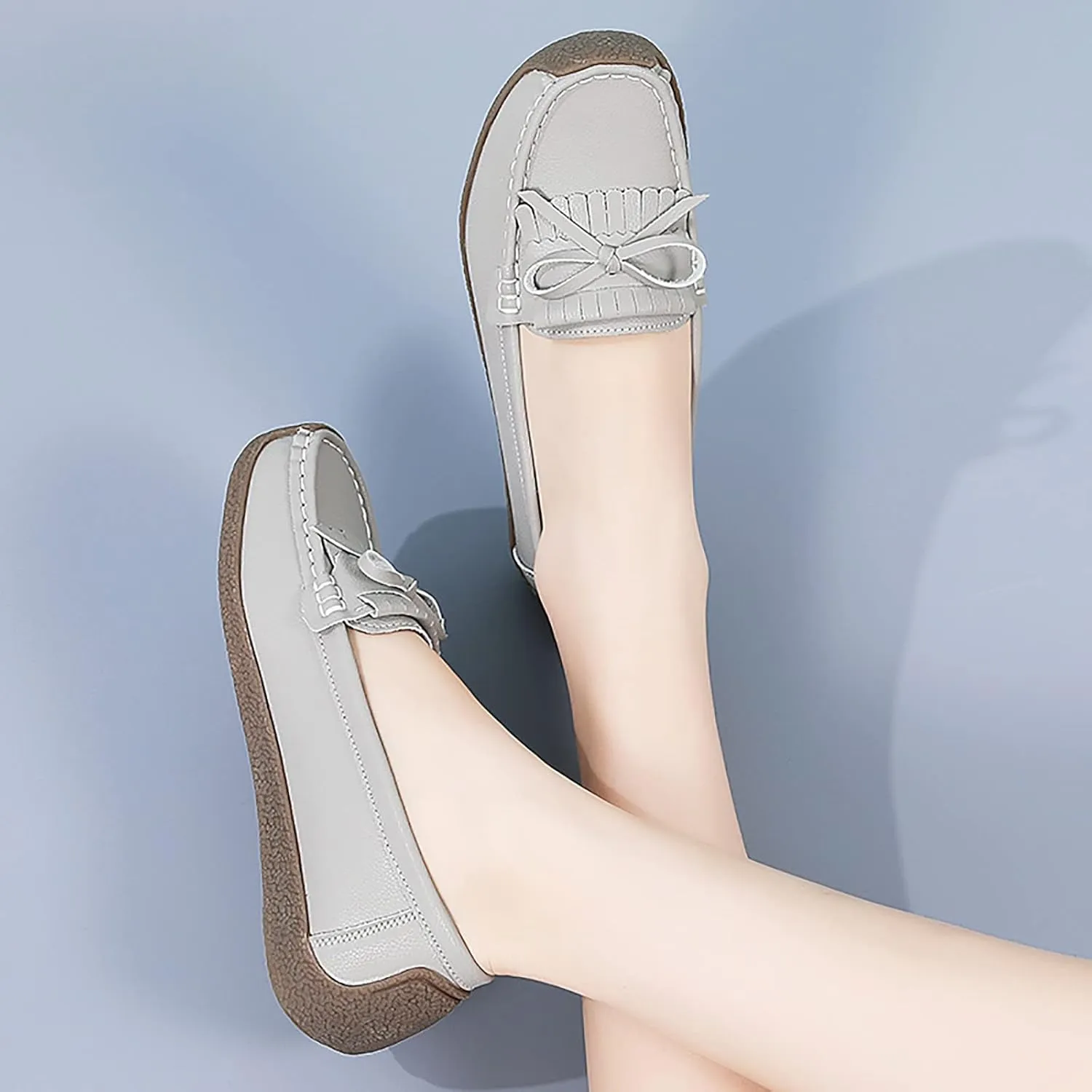 Tassel Decoration Slip On Women Comfort Walking Flat Loafers Casual Shoes Driving Loafers Walking Shoes Wedges
