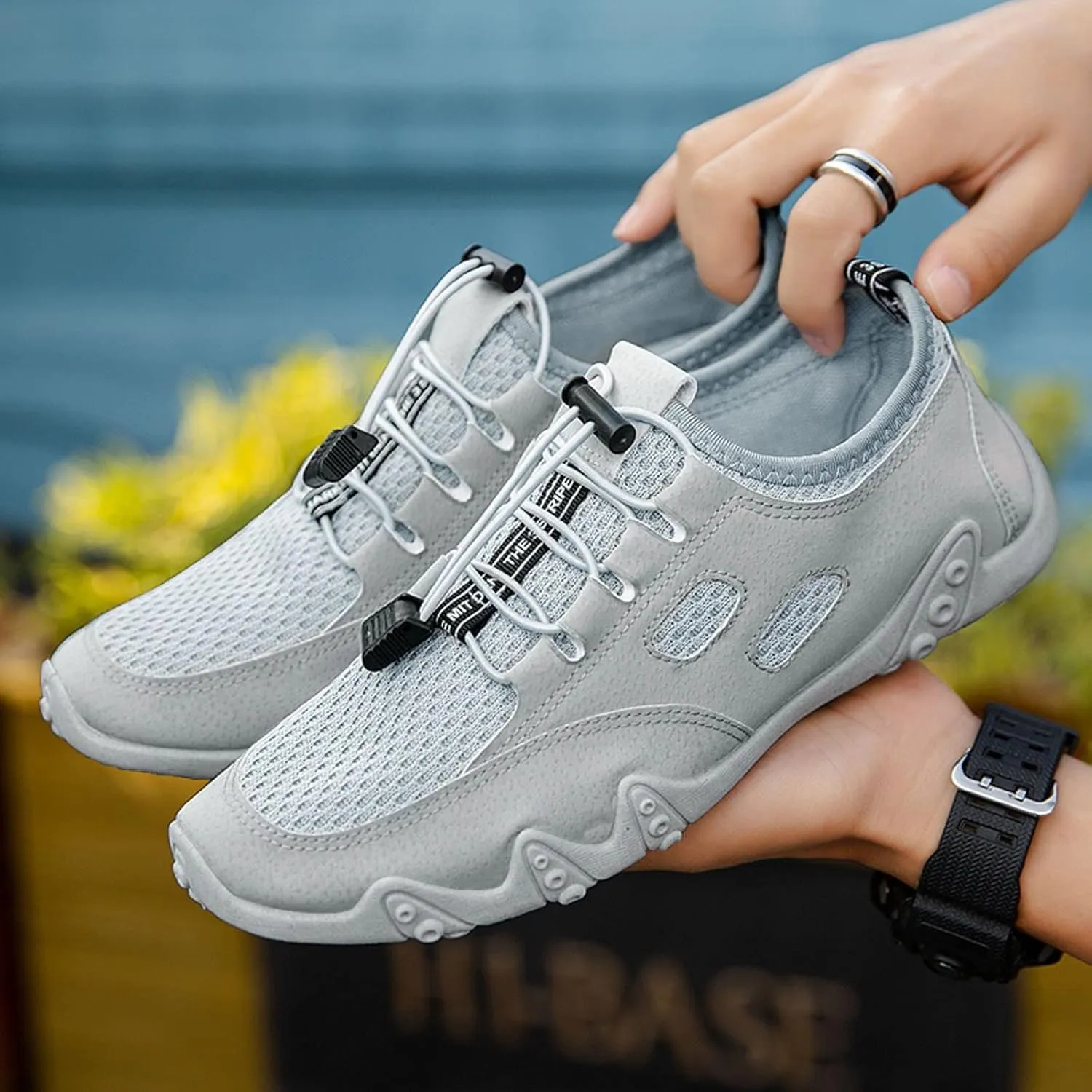 Tennis Shoes Men Mesh Breathable Business Casual Shoes Wedge Sneakers Running Fashion Sneakers Tennis Walking Steel Toe Tennis Shoe Loafers Shoe