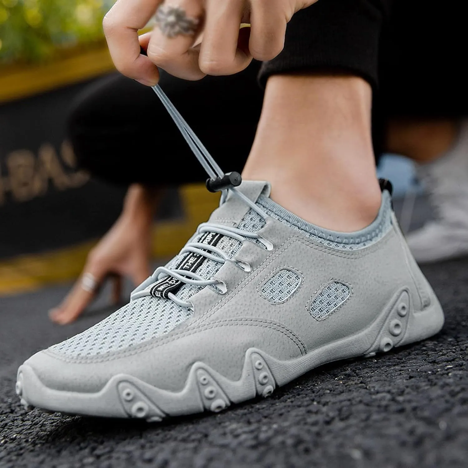 Tennis Shoes Men Mesh Breathable Business Casual Shoes Wedge Sneakers Running Fashion Sneakers Tennis Walking Steel Toe Tennis Shoe Loafers Shoe
