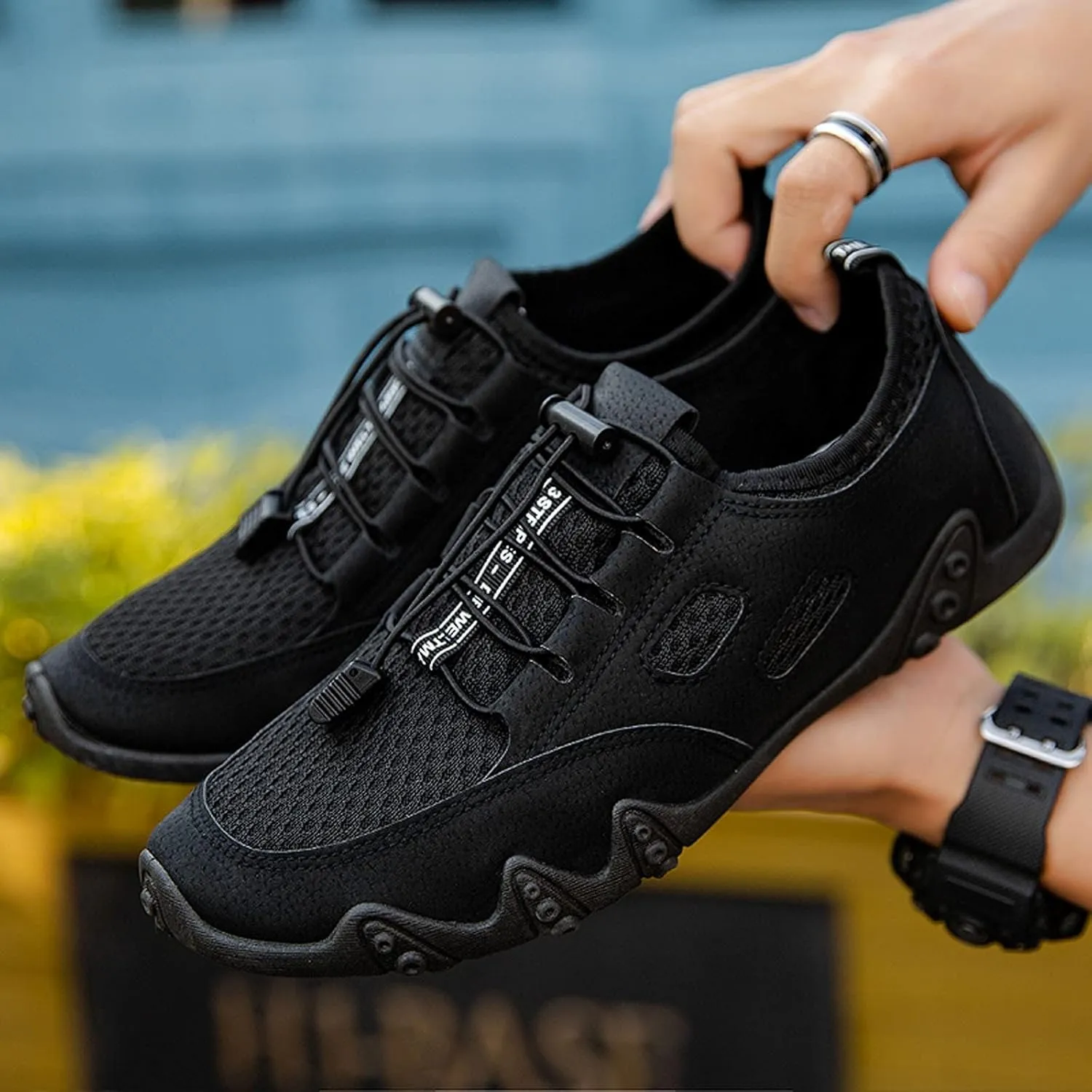 Tennis Shoes Men Mesh Breathable Business Casual Shoes Wedge Sneakers Running Fashion Sneakers Tennis Walking Steel Toe Tennis Shoe Loafers Shoe