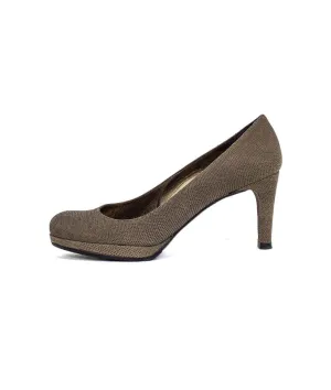 Textured Round-Toe Heels