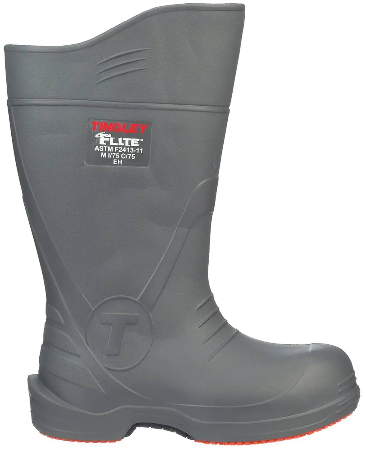 Tingley Flite 28259 Safety Toe Knee Boot with Safety-Loc Outsole, Mens 10 / Womens 12, Gray/Orange