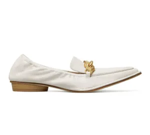 TORY BURCH JESSA POINTED TOE LEATHER LOAFERS